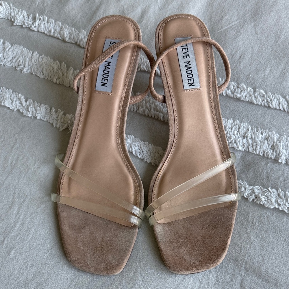 Steve Madden Nude Strappy Heels